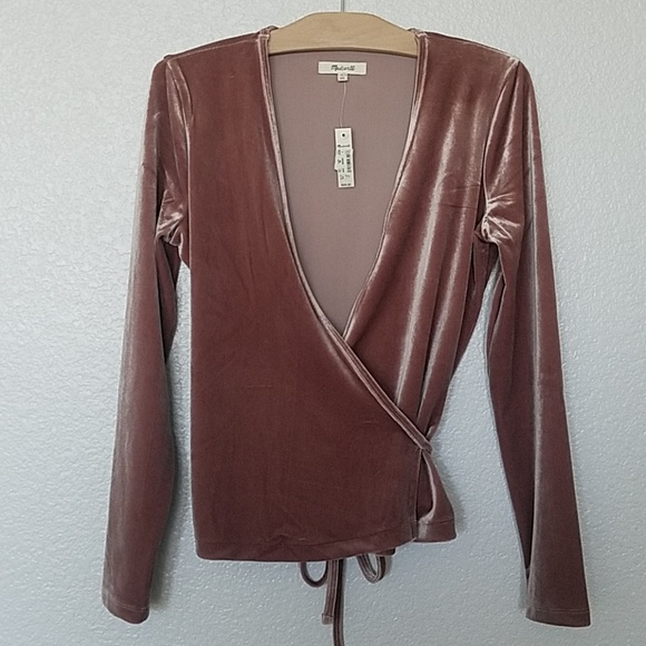 Madewell | Ballet Velvet Wrap Top - Picture 5 of 5